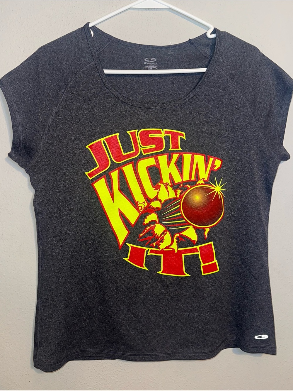 Champions Just Kickin' It! Gray Graphic Shirt